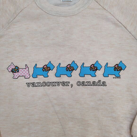 Vintage 1986 Dog Sweatshirt Womens Large 21x23 Canada - Picture 3 of 14